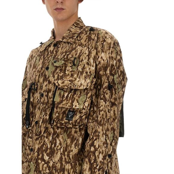 South2 West8 Men Camouflage Print Jacket